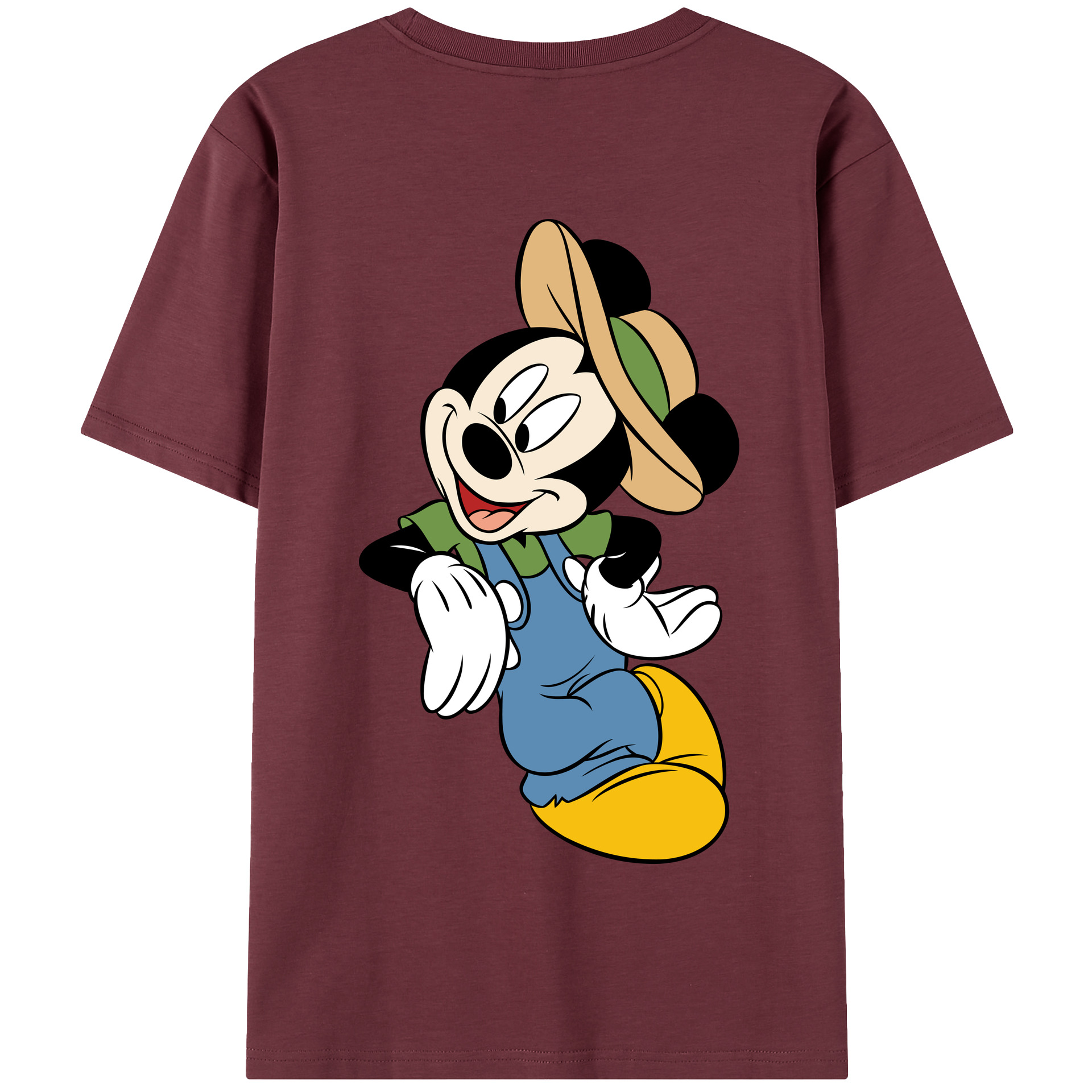 （画像用） ミッキーマウス Mickey Mouse 綿100％半袖Tシャツ（背面プリント）